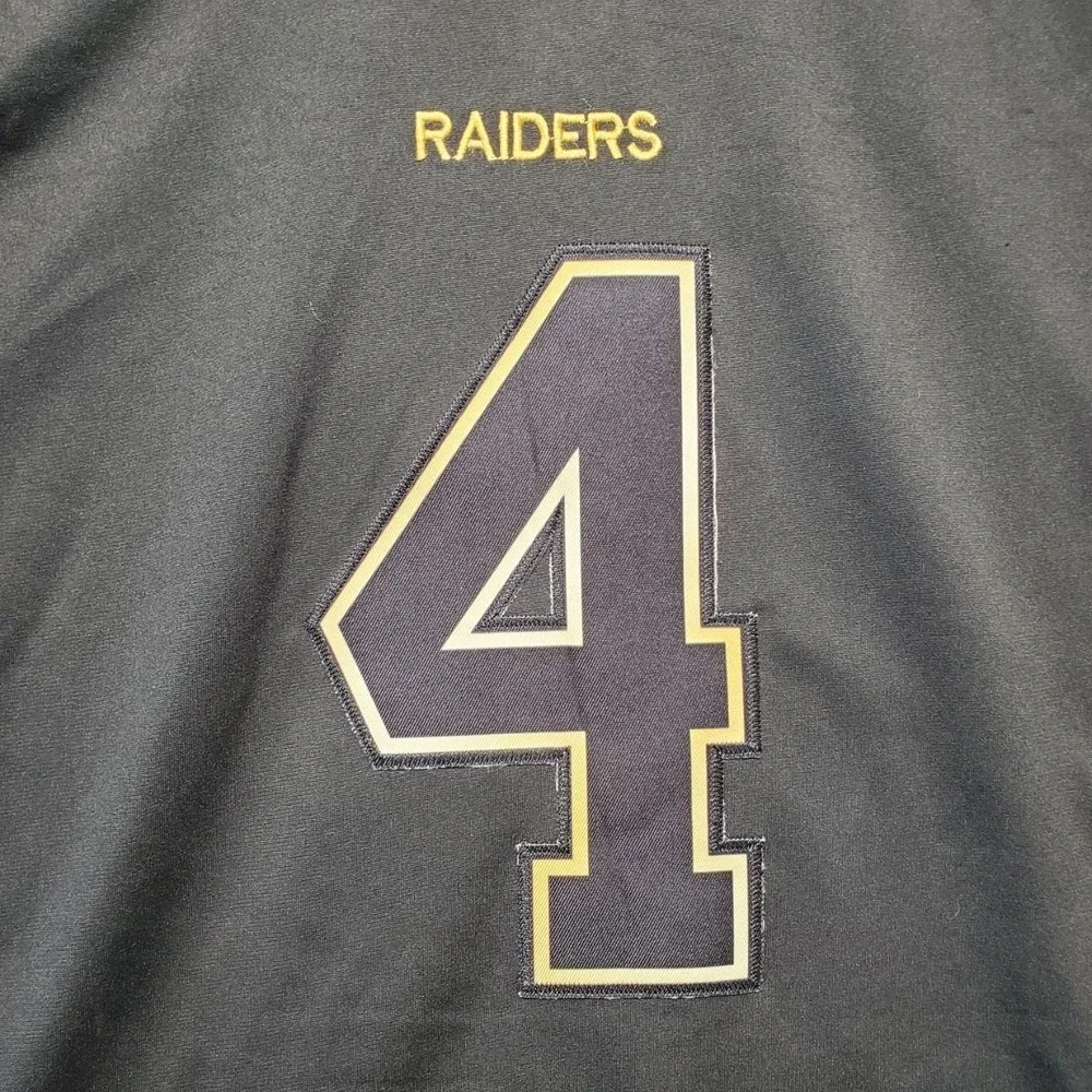 Nike Las Vegas Raiders Derek Carr 4 Salute to Service Jersey Black Mens 3XL